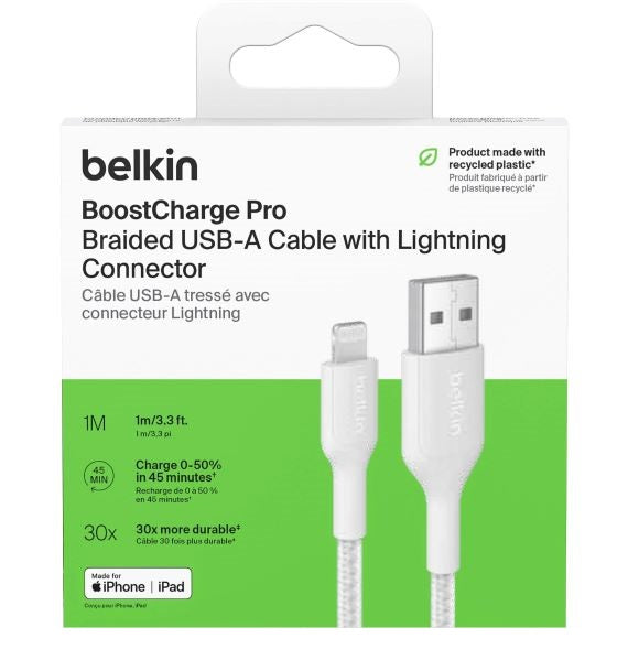 Belkin USB-A to Lightning Cable - 1m