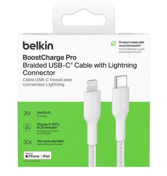 Belkin USB-C to Lightning Cable - 2m