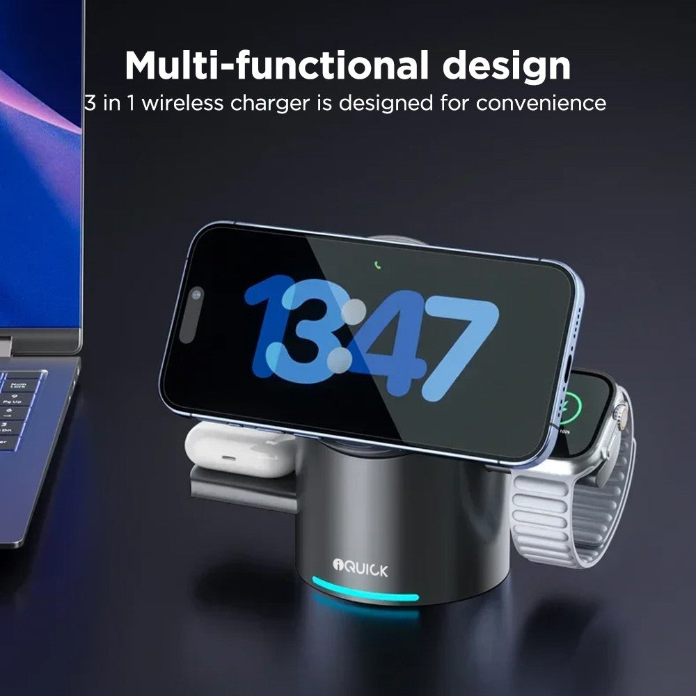 3 in 1 Foldable Wireless Charger Stand