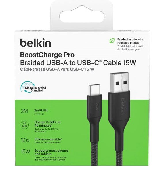 Belkin USB-A - USB-C Cable - 2m