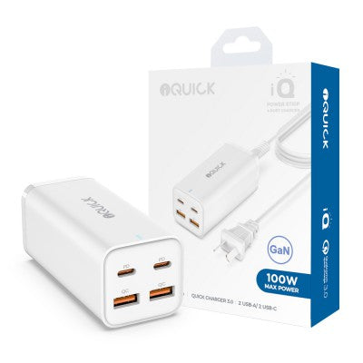 iQuick 100W - 4 Port Wall Charger / Dock